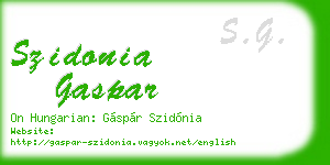 szidonia gaspar business card