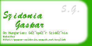 szidonia gaspar business card